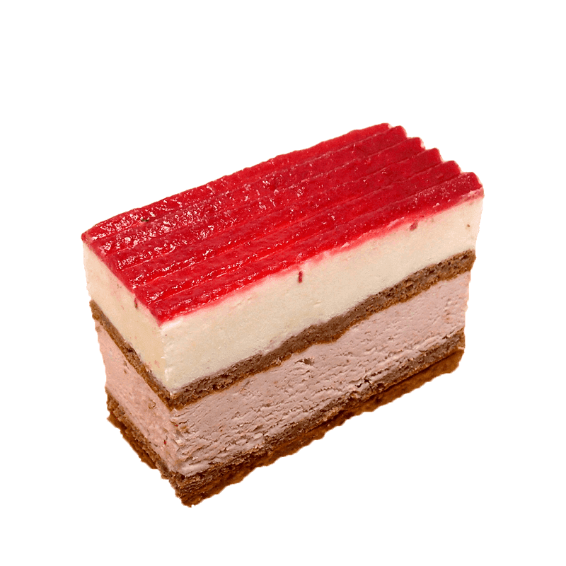 Mousse de limón y frambuesa